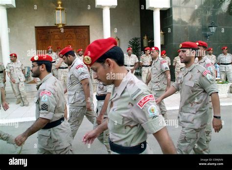 SAUDI MILITARY POLICE GUARD THE COMPOUND OF THE GOVERNOR OF RIYADH ...