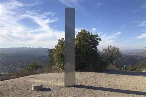 Monolith appears in California, similar to Utah one - Los Angeles Times