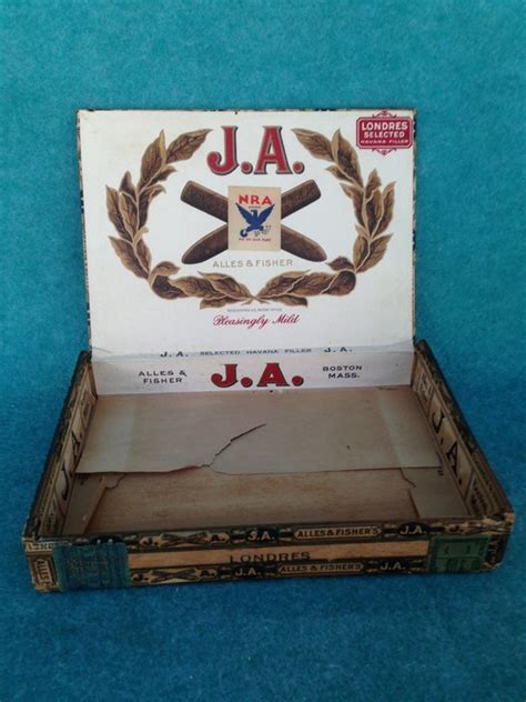 Vintage Cigar Box Alles & Fisher J.A. Boston MA Londres With - Etsy