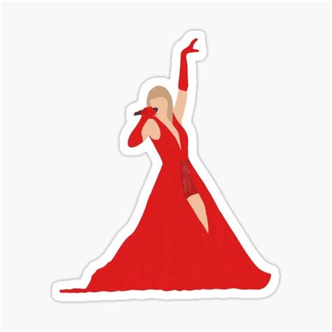 "Taylor Swift RED Tour- The Lucky One Outfit" Sticker for Sale by meghan e. | Redbubble