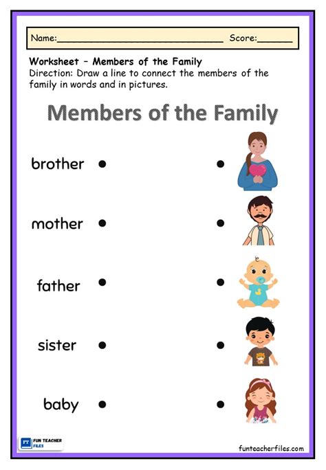 members of the family worksheet fun teacher files - family members worksheets 15 worksheetscom ...