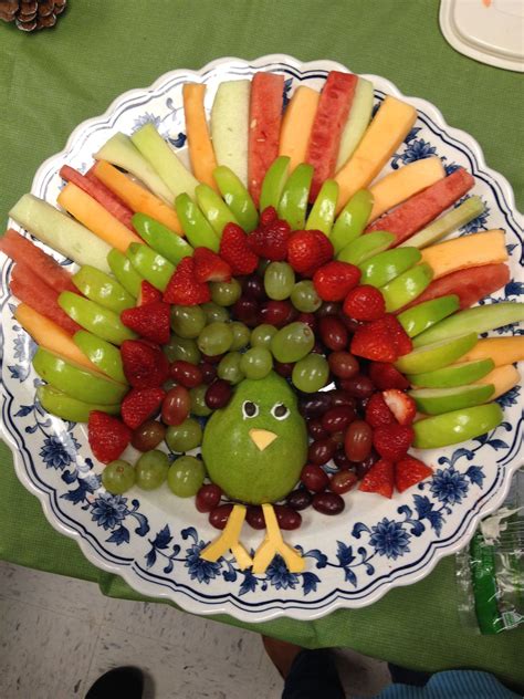 Turkey Fruit Platter for Thanksgiving Celebration