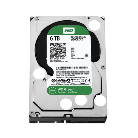 Ổ cứng gắn trong WD Green 6TB WD60EZRX - HDD chuyên lưu trữ dữ liệu