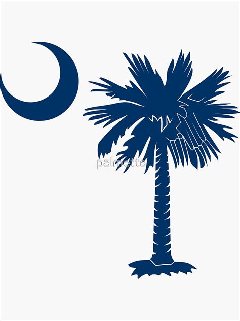 "Blue Palmetto Moon" Sticker for Sale by palmetto | Redbubble