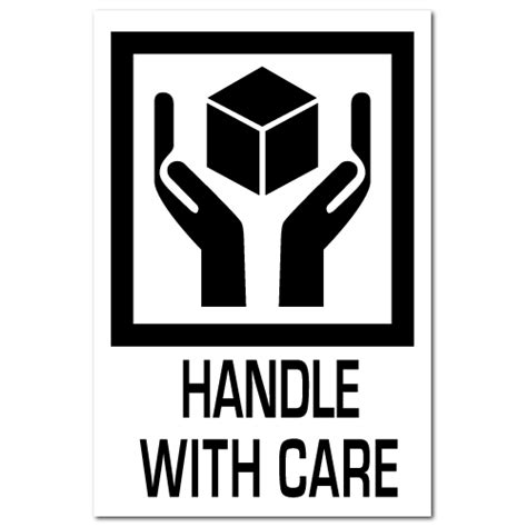 √完了しました！ fragile handle with care stickers black and white 105042 ...