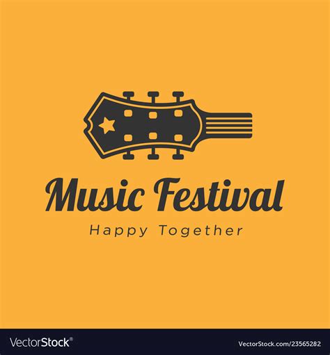 Music festival logo design inspiration Royalty Free Vector