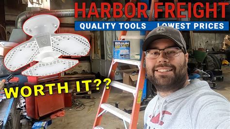 Harbor Freight Shop Light Installation and Review - YouTube