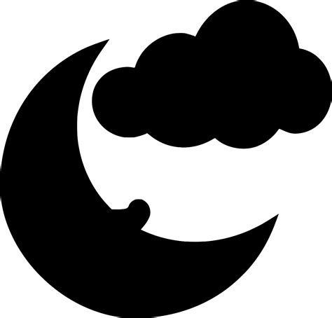 SVG > night moon clouds - Free SVG Image & Icon. | SVG Silh