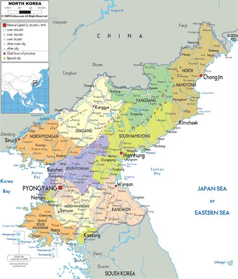 Detailed Clear Large Road Map of North Korea Ezilon Maps ~ mapdome