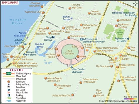 Eden Gardens Stadium Map, Kolkata | Location of Eden Gardens