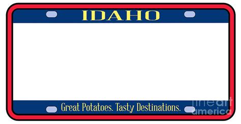 Blank Idaho State License Plate Digital Art by Bigalbaloo Stock