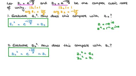 Question Video: Complex Cubic Roots of Unity | Nagwa