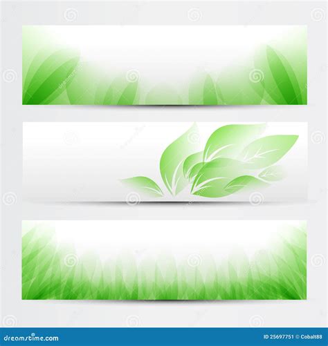 Green Banner Set Stock Image - Image: 25697751