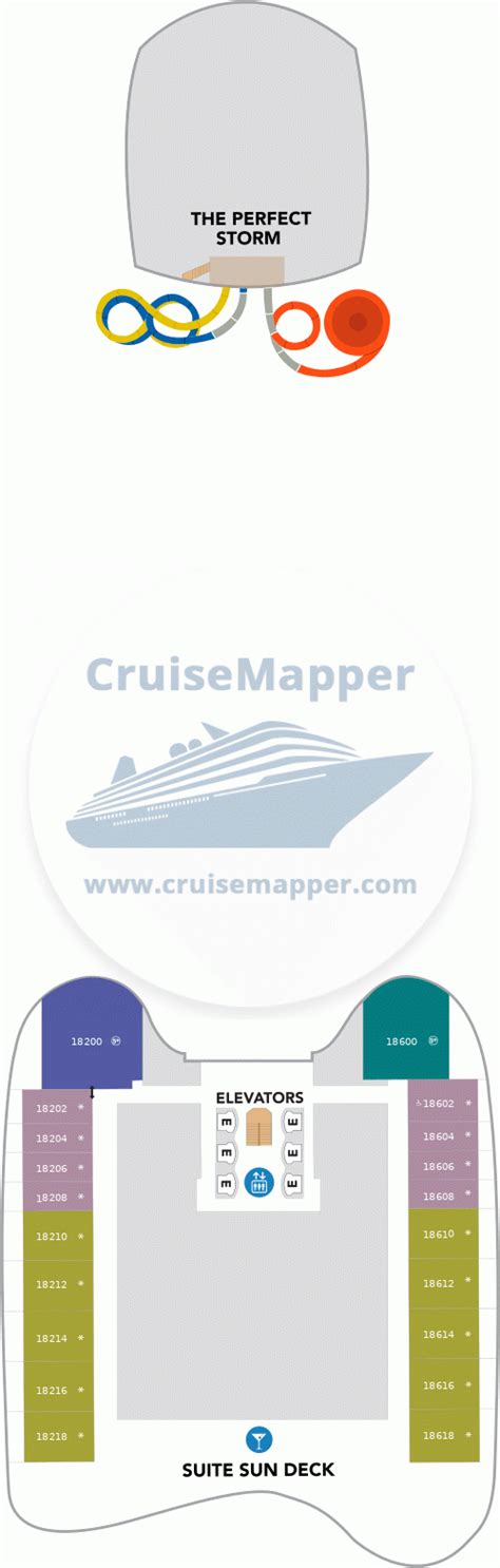 Utopia Of The Seas deck 18 plan | CruiseMapper