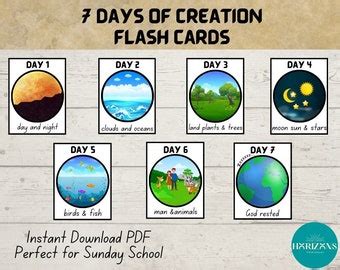 Old Testament Days of Creation Worksheet - Etsy