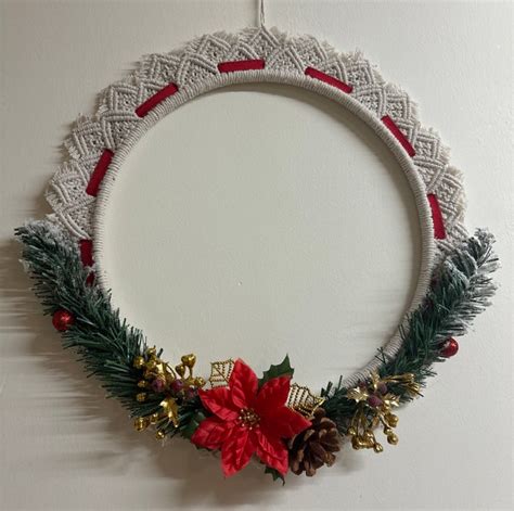 Macrame Christmas wreath - Folksy