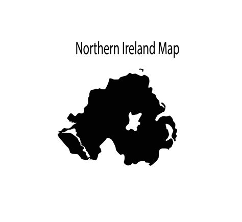 Northern Ireland Map Silhouette Vector Illustration in White Background 11571821 Vector Art at ...