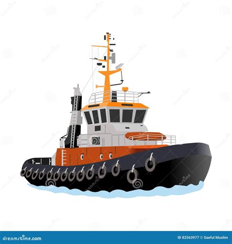 Tug boats stock illustration. Illustration of powerful - 82563977