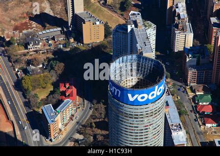 Aerial photograph of the Vodacom Tower in Hillbrow, Johannesburg, Gauteng, South Africa Stock ...