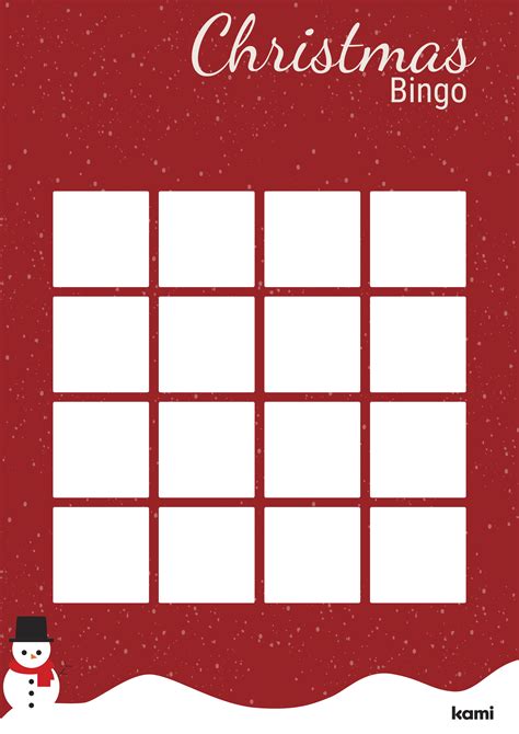 Christmas Bingo | Snowman Blank for Teachers | Perfect for grades 1st ...