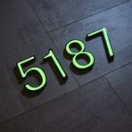 9 // Glow in the Dark House Number // Green - It Glows Glow-In-The-Dark House Numbers - Touch of ...