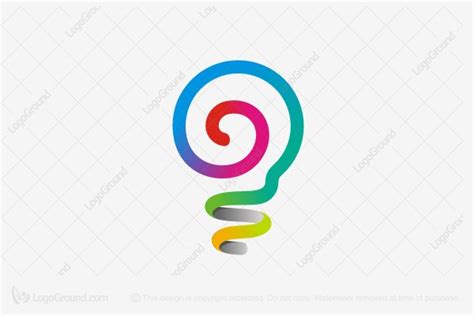 Spiral Light Bulb Logo