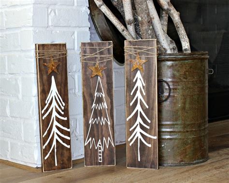 Rustic Christmas Tree Signs Rustic Christmas Decor - Etsy