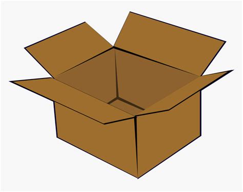 Black, Box, Outline, Open, Card, White, Cartoon, Empty - Box Clipart ...