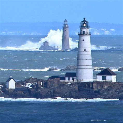 Boston Light and Graves Light MA. They are actually more than two miles apart. | Beautiful ...