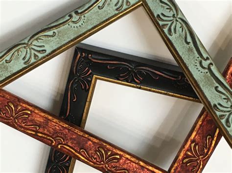 Ornate Metallic Red Gold Picture Frame,Fancy Gold Red Frame,Gold Ornate ...