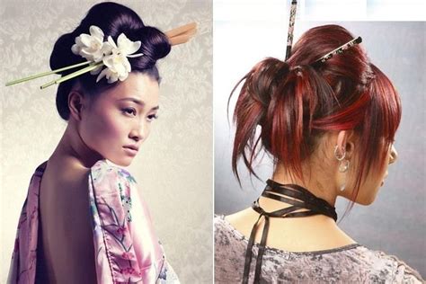 Japanese hairstyle, Chopstick hair, Short hair styles