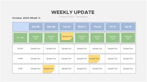 Weekly Update PowerPoint Template - SlideBazaar