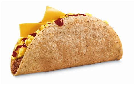 a taco with cheese and ketchup on it sitting next to a white background