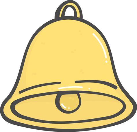 Christmas bell cartoon doodle hand drawn 14295873 PNG