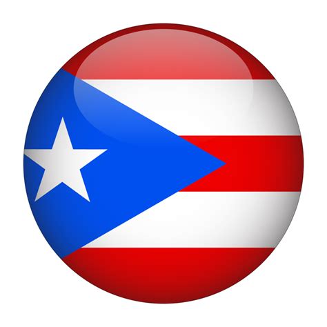 Puerto Rico 3D Rounded Flag with Transparent Background 15272187 PNG