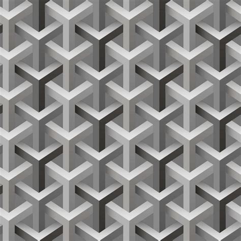 Grey 3D Geometric Pattern Wallpaper A4-25P02 - Decor City