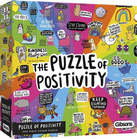 Amazon.com: Puzzle of Positivity 1000 Piece Jigsaw Puzzle | Sustainable Puzzle for Adults ...