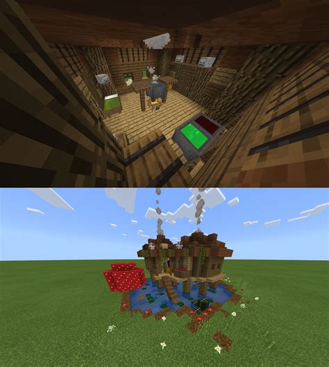 I made some minor changes to the witch hut + Interior : r/Minecraft