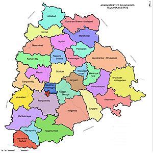 List of districts in Telangana Facts for Kids