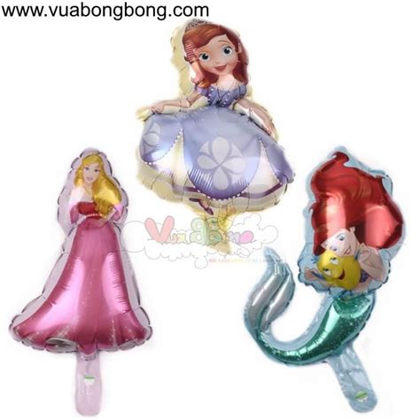 Bán bong bóng bay công chúa phim hoạt hình disney và các hãng khác size nhỏ mini Vua bong bóng shop.