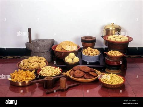 A variety of Nattukottai Chettiar; Nagarathar?s snacks and sweets in Chettinad, Tamil Nadu ...