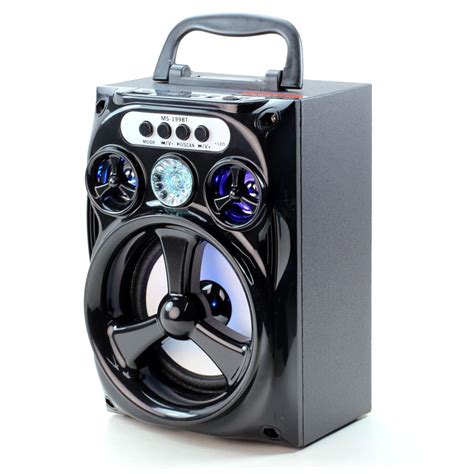 Wholesale LED Outdoor Subwoofer Portable Bluetooth Speaker 199BT (Black)