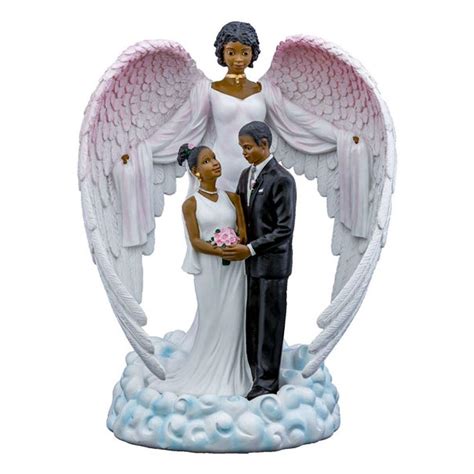 African American Wedding Guardian Angel Figurine (9 inches) | The Black ...