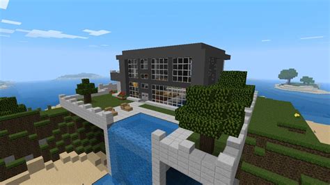 Nice Modern House With Waterfall! Minecraft Project | Minecraft house ...