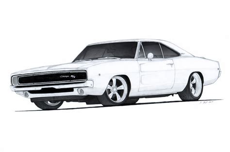 1968 Dodge Charger R/T Drawing by Vertualissimo.deviantart.com on @deviantART | 1968 dodge ...