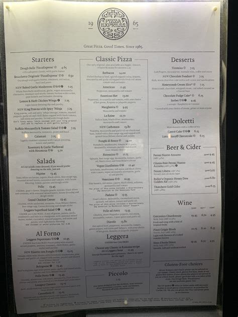 Pizza Express Menu Prices UK (for June 2022)