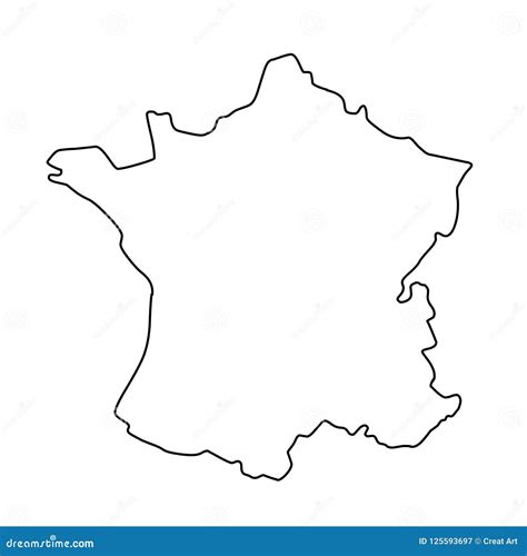 France Outline Map Country Shape Heart Symbol Love State Borders Cartoon Vector | CartoonDealer ...