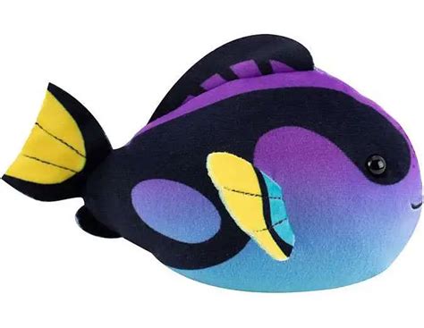 Zhu Zhu Aquarium Purple Fish Interactive Plush Fish Cepia LLC - ToyWiz