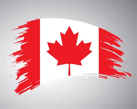 Canada flag painted with a brush. 17793794 Vector Art at Vecteezy