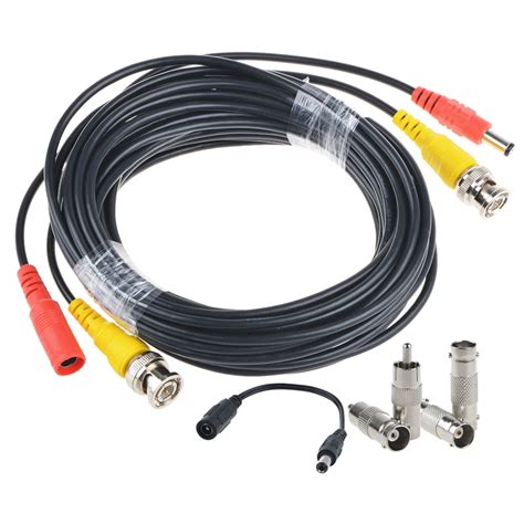 ABLEGRID BNC video power cable security camera wire cord for CCTV DVR ...